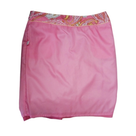 Charter Club Paisley Pink and Orange Skirt SZ 14 - Picture 5 of 7
